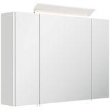 Artikelbild 1 für POSSEIK Spiegel mit Beleuchtung 90 weiß glanz 90,0 x 17,0 x 62,0 cm, Artikelnummer 668182