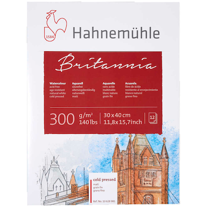 Artikelbild 2 für HAHNEMÜHLE Aquarellblock 30,0 x 40,0 cm 300 g/qm, 12 Blatt, 1 Block, Artikelnummer 708828