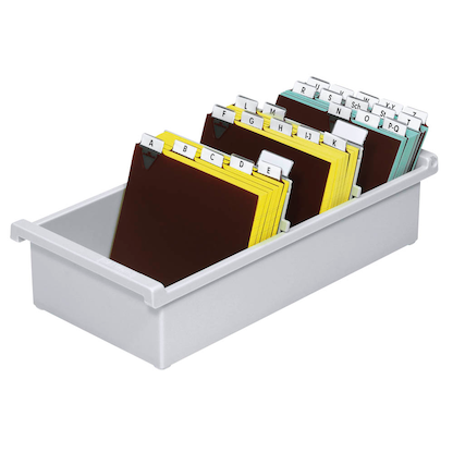 Artikelbild 3 für HAN Karteikasten DIN A6 für 1.300 Karteikarten grau ohne Deckel, Artikelnummer 184168