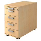 Artikelbild 1 für HAMMERBACHER Akandia Standcontainer ahorn 5 Auszüge Stahl-Relinggriff silber 42,8 x 80,0 x 72,0 - 76,0 cm, Artikelnummer 671826