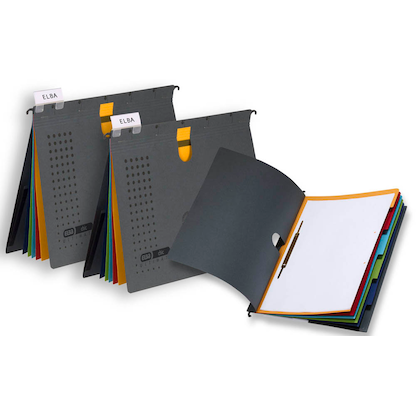 Artikelbild 2 für ELBA Personalhefter chic ULTIMATE Karton anthrazit DIN A4 5x kaufmännische Heftung, 3 St., Artikelnummer 313637