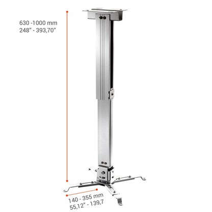 Artikelbild 4 für celexon Beamer-Deckenhalterung Multicel 63100S silber, Artikelnummer 695334