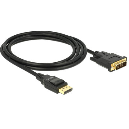 Artikelbild 2 für DeLOCK DisplayPort 1.2/DVI Kabel 4K 30 Hz 2,0 m schwarz, 1 St., Artikelnummer 895074