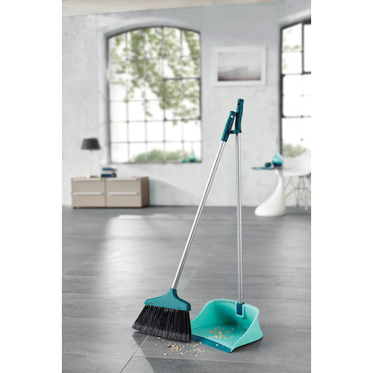 Artikelbild 3 für LEIFHEIT Kehrgarnitur mit langem Stiel Classic türkis Kunststoff 30,0 cm breit, Artikelnummer 952119