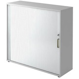 Artikelbild 1 für HAMMERBACHER 1733S Rollladenschrank lichtgrau, silber 2 Fachböden 120,0 x 40,0 x 110,0 cm, Artikelnummer 862641