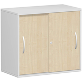 Artikelbild 1 für geramöbel Schiebetürenschrank Flex, S-381501-AL lichtgrau, ahorn 1 Fachboden 80,0 x 42,5 x 72,0 cm, Artikelnummer 877213