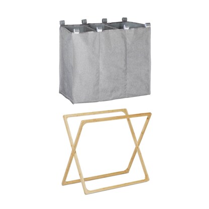 Artikelbild 8 für relaxdays Wäschesortierer grau, 1 St., Artikelnummer 361812