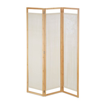 Artikelbild für relaxdays Paravent, braun, weiß 120,0 x 170,0 cm, 1 St., Artikelnummer 449193