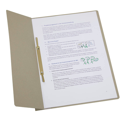 Artikelbild für Einhakhefter Karton grau DIN A4, halber Deckel, 20 St., Artikelnummer 234757