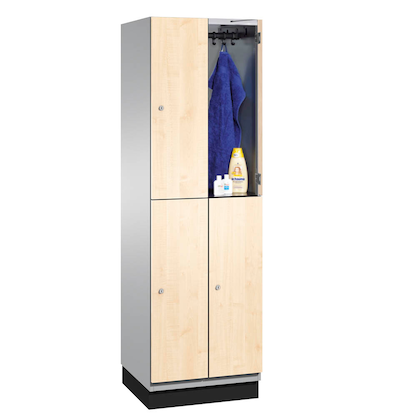 Artikelbild für CP Spind Cambio lichtgrau, birke 45101-20 S10077, 4 Schließfächer 60,0 x 52,5 x 198,0 cm, Artikelnummer 172611