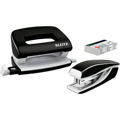 Artikelbild für LEITZ Locher und Heftgeräte Set NeXXt WOW schwarz, Artikelnummer 904072