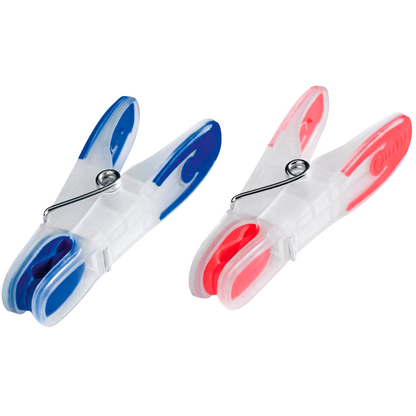 Artikelbild 2 für LEIFHEIT Wäscheklammern blau/transparent und rot/transparent, 25 St., Artikelnummer 908044