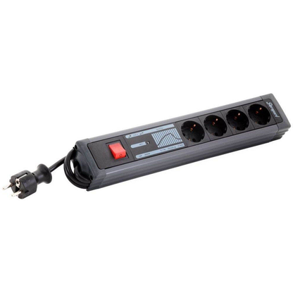Artikelbild für REV Supraguard 4-fach Steckdosenleiste mit Überspannungsschutz 2,5 m schwarz, Artikelnummer 342877