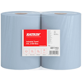 Artikelbild 1 für KATRIN Putztuchrollen XXL 2 500 Blue 2-lagig blau, 500 Blätter, 2 Rollen, Artikelnummer 506410