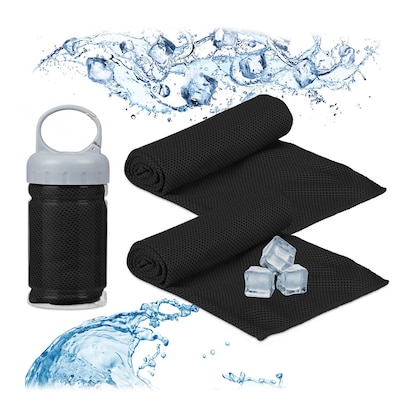 Artikelbild 2 für relaxdays Kühltücher 10027811_46 schwarz, 2 St., Artikelnummer 140826