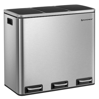 Artikelbild für SONGMICS Mülltrenner 3x 18,0 l silber, 1 St., Artikelnummer 262438