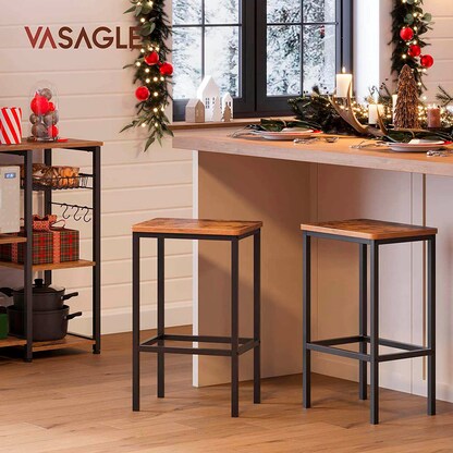 Artikelbild 2 für VASAGLE Barhocker LBC65X braun, 2 St., Artikelnummer 263117