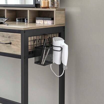 Artikelbild 6 für VASAGLE Schminktisch rechteckig Spanplatte beige 90,0 x 40,0 x 141,0 cm, 1 St., Artikelnummer 760559