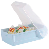 Artikelbild 1 für HAN CROCO Karteikasten DIN A7 für 900 Karteikarten blau-transparent mit Deckel, Artikelnummer 372746