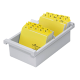 Artikelbild 1 für HAN Karteikasten DIN A7 für 800 Karteikarten grau ohne Deckel, Artikelnummer 451195