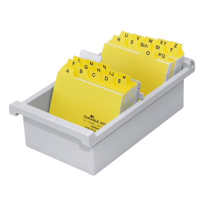 Artikelbild für HAN Karteikasten DIN A7 für 800 Karteikarten grau ohne Deckel, Artikelnummer 451195