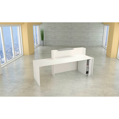 Artikelbild 6 für Kerkmann Empfangstheke SYDNEY gerade, weiß, grafit 250,0 x 84,0 x 110,0 cm, Artikelnummer 206497