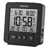Artikelbild 1 für hama Funkwecker Rhodos schwarz Kunststoff 9,0 x 10,0 cm, Artikelnummer 500791
