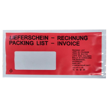 Artikelbild für LMG Lieferscheintaschen Kunststoff DIN lang 1.000 St., Artikelnummer 576209