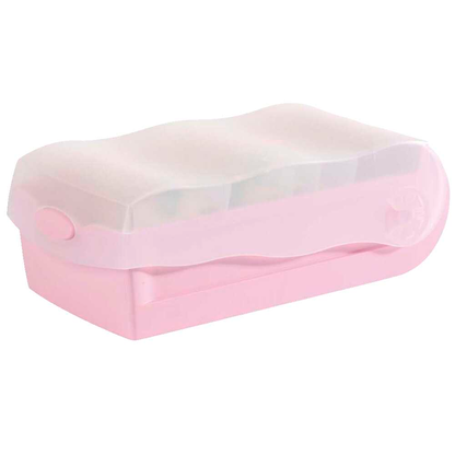 Artikelbild 2 für HAN CROCO Karteikasten DIN A8 für 500 Karteikarten pastellrosa-transparent mit Deckel, Artikelnummer 372769