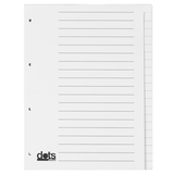 Artikelbild 1 für dots Ordnerregister DIN A4 Vollformat blanko weiß 20-teilig, 5 Satz, Artikelnummer 294603