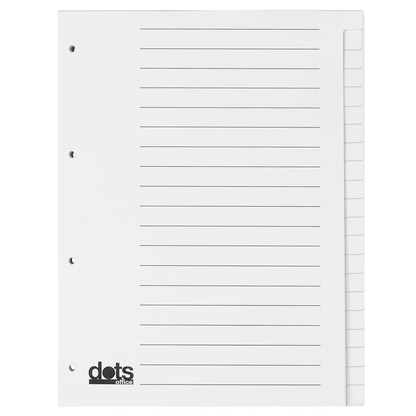Artikelbild für dots Ordnerregister DIN A4 Vollformat blanko weiß 20-teilig, 5 Satz, Artikelnummer 294603