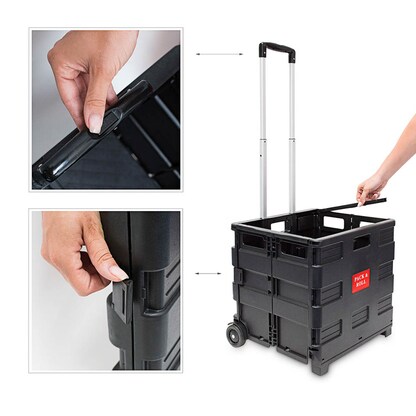 Artikelbild 9 für relaxdays Einkaufstrolley Kunststoff schwarz 42,0 x 37,0 x 39,0 cm, Artikelnummer 360691