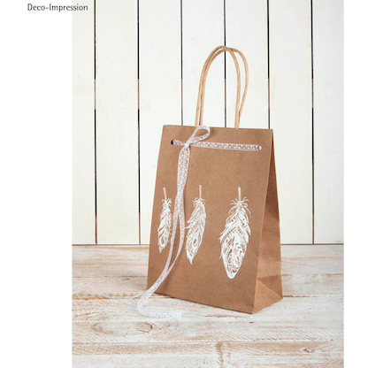 Artikelbild 2 für Rayher Siebdruckschablone 4 Federn grau, Artikelnummer 122397