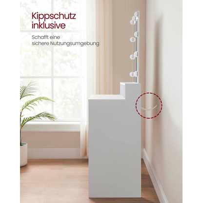 Artikelbild 8 für VASAGLE Schminktisch rechteckig Melamin, Spanplatte weiß 100,0 cm 40,0 cm, 1 St., Artikelnummer 439287