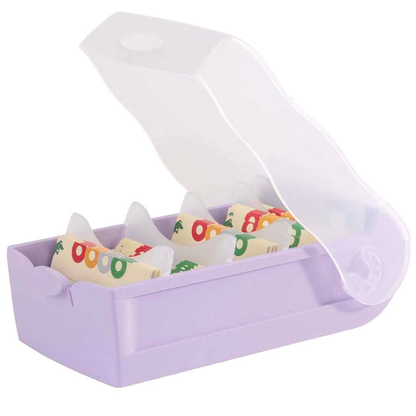 Artikelbild für HAN CROCO Karteikasten DIN A7 für 900 Karteikarten lila-transparent mit Deckel, Artikelnummer 372837