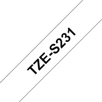 Artikelbild 4 für brother Schriftband TZe-S231 TZES231, 12 mm, schwarz auf weiß, 1 St., Artikelnummer 224651