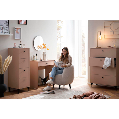 Artikelbild 4 für MÖBELPARTNER Smash Schminktisch rechteckig Melamin, Spanplatte rosa 80,0 x 40,0 x 78,5 cm, 1 St., Artikelnummer 255089