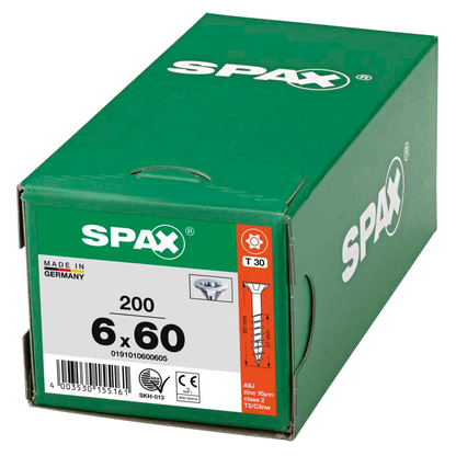Artikelbild 8 für SPAX® Universalschrauben T30 Senkkopf WIROX 0191010600605 6 mm x 60 mm, 200 St., Artikelnummer 396057