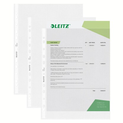 Artikelbild 8 für LEITZ Prospekthüllen 4790 DIN A4 transparent genarbt 0,085 mm, 100 St., Artikelnummer 578609
