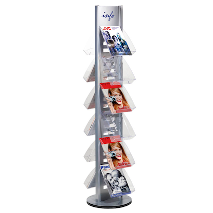 Artikelbild 3 für Kerkmann Prospektständer tec-art silber DIN A4 31,0 x 54,0 x 171,0 cm, 1 St., Artikelnummer 466425