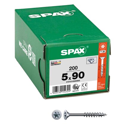 Artikelbild für SPAX® Universalschrauben T20 Senkkopf WIROX 0191010500905 5 mm x 90 mm, 200 St., Artikelnummer 395998