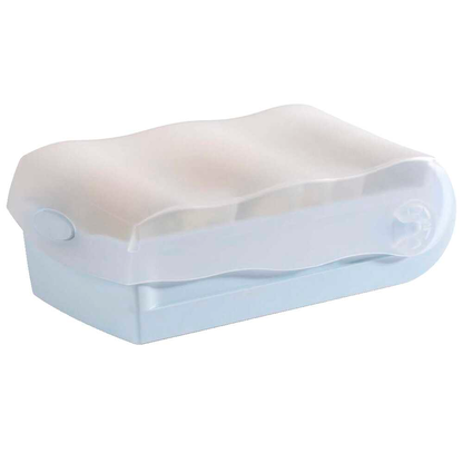 Artikelbild 2 für HAN CROCO Karteikasten DIN A8 für 500 Karteikarten pastellblau-transparent mit Deckel, Artikelnummer 372849