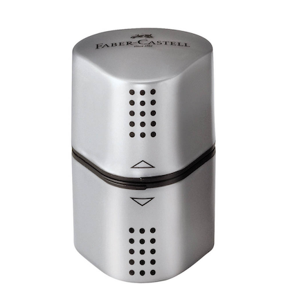 Artikelbild 2 für FABER-CASTELL Dosenspitzer dreifach GRIP 2001 silber, Artikelnummer 713230