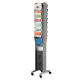 Artikelbild 1 für PAPERFLOW Prospektständer EPI silber DIN A4 30,0 x 38,5 x 167,5 cm, 1 St., Artikelnummer 693432