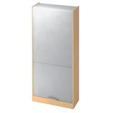 Artikelbild 1 für HAMMERBACHER Akandia Rollladenschrank ahorn, silber 4 Fachböden 90,0 x 40,0 x 200,4 cm, Artikelnummer 672139