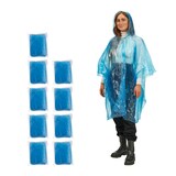 Artikelbild 1 für relaxdays unisex Einweg-Regenponcho blau Einheitsgröße 10 St., Artikelnummer 966263