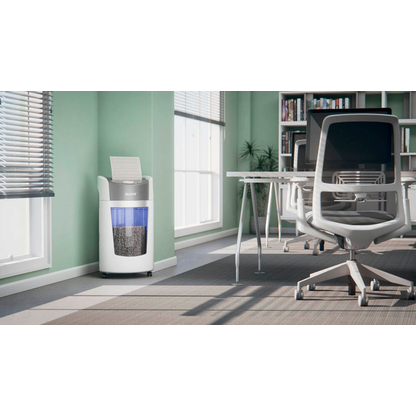 Artikelbild 15 für LEITZ IQ OptiMax Office 550 Aktenvernichter mit Partikelschnitt P-5, 2 x 15 mm, bis 10 Blatt, weiß, Artikelnummer 390167