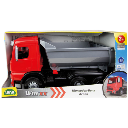 Artikelbild 5 für LENA Worxx Muldenkipper Mercedes Benz Arocs Sandfahrzeug rot, Artikelnummer 879722
