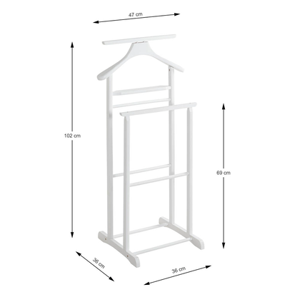Artikelbild 2 für HAKU Möbel Herrendiener 30269 weiß Holz 47,0 x 102,0 cm, Artikelnummer 552103