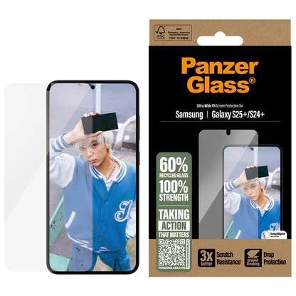 Artikelbild für PanzerGlass™ Display-Schutzglas für Samsung Galaxy S25+, Artikelnummer 525164